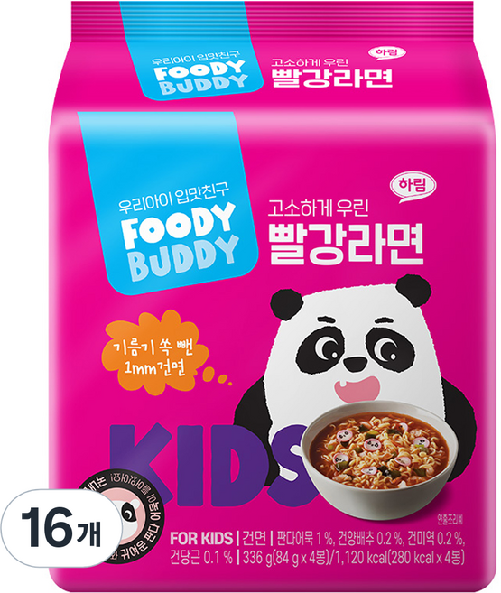foodybuddy 紅色拉麵, 84g, 16個, 牛肉口味