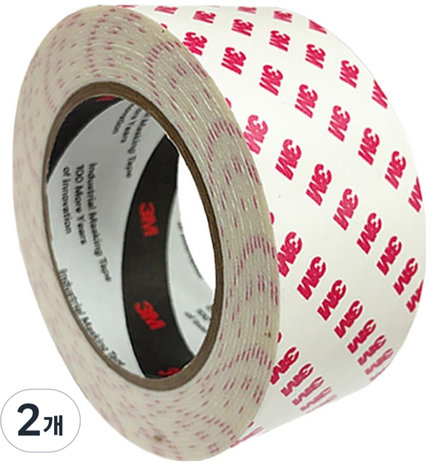 3M 多用途海綿泡棉雙面膠帶 白色 50mm x 4m, 2個