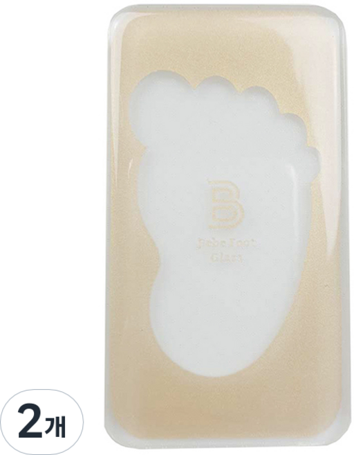 Bebe Foot Glass 嬰兒足部去角質器 玻璃金色, 1盒, 2個