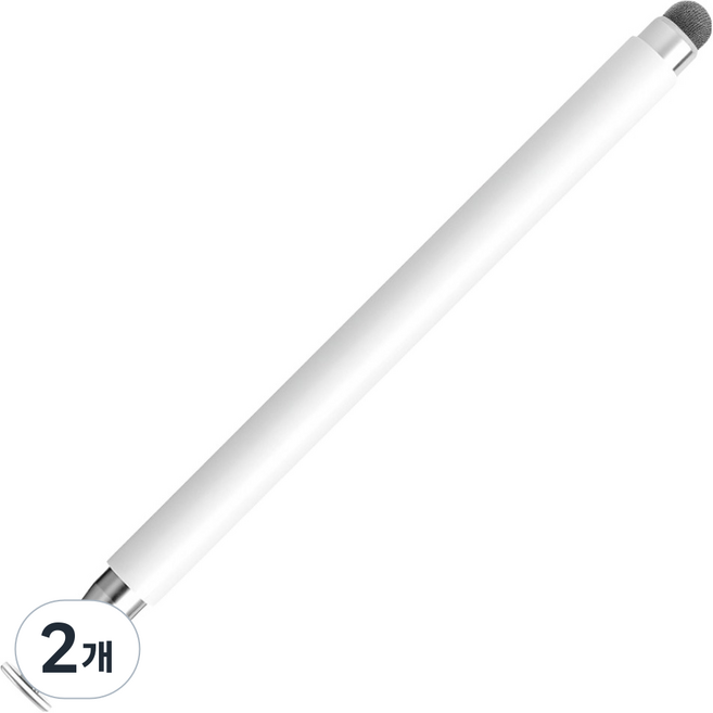EXCCI 智慧型手機 平板電腦 2合1 電容式 超細觸控筆 單一商品, 白色, 2個