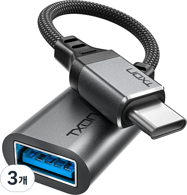 TXON USB C to A 3.0 OTG 轉接頭, 3個, 單一顏色, 0.12m