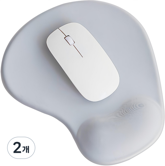 Leto 手腕墊一體式滑鼠墊 LM-WP01, 灰色, 2個
