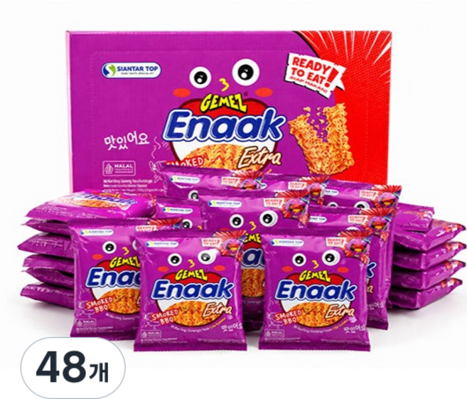GEMEZ Enaak (Enaak) Gamedz BBQ 燒烤味, 28g, 48個