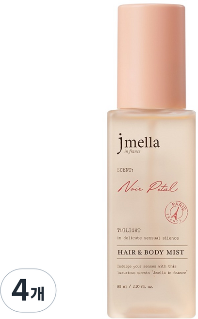 jmella 法國之夜 花瓣香氛髮香&身體噴霧 清新東方調, 4個, 80ml