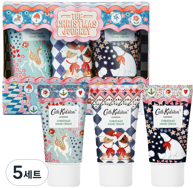 Cath Kidston 聖誕紅莓雪松護手霜三件組, 5套