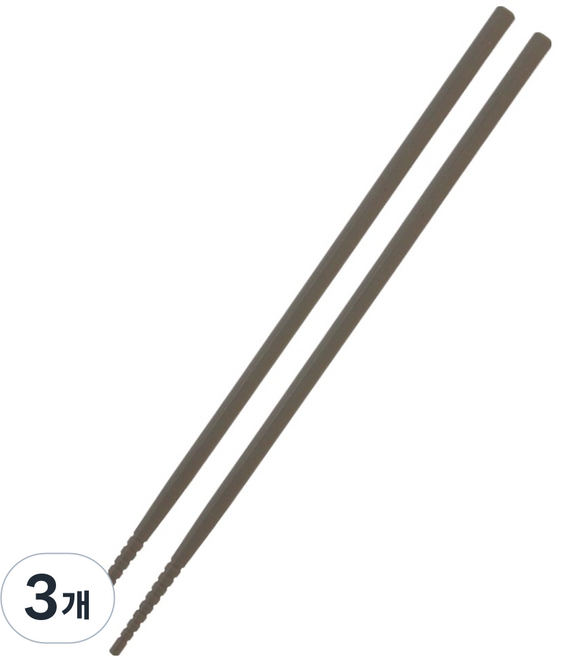 JR 矽膠油炸料理筷, 3個, 摩卡