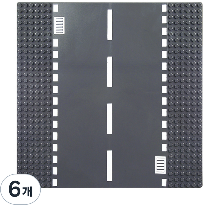 yogoyo 小型積木用樂高相容道路板, 直線型, 6個