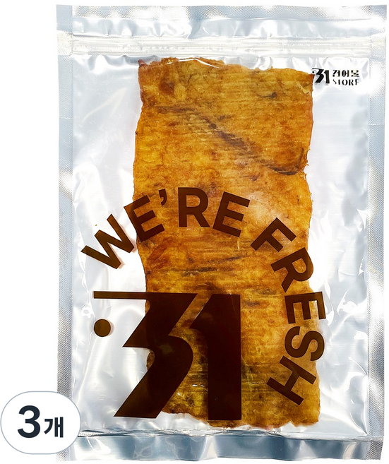 31STORE 烤安康魚片長條, 3個, 90g