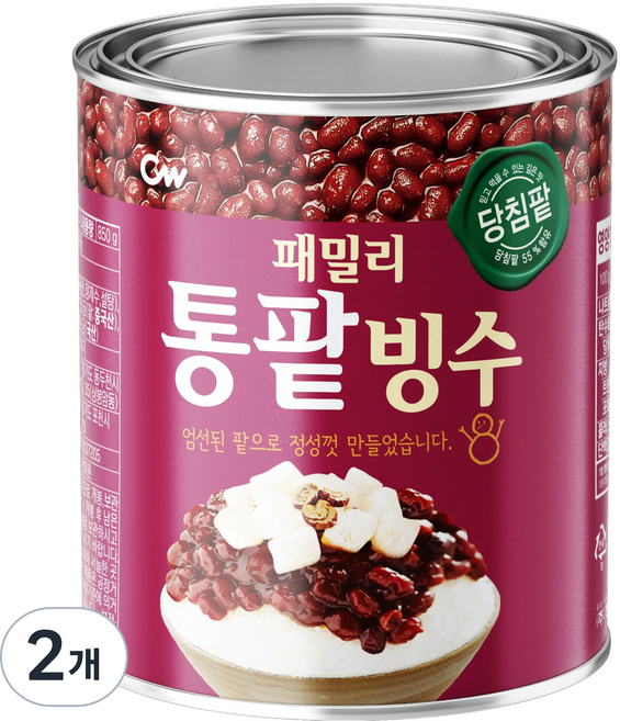 Chungwoo 食品系列 整顆紅豆刨冰, 850g, 2個