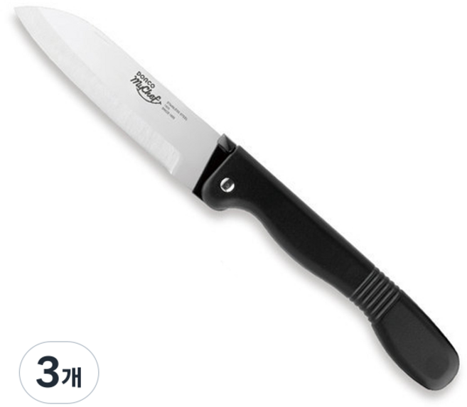 DORCO MyChef 口袋折疊水果刀, 3個, 混合色