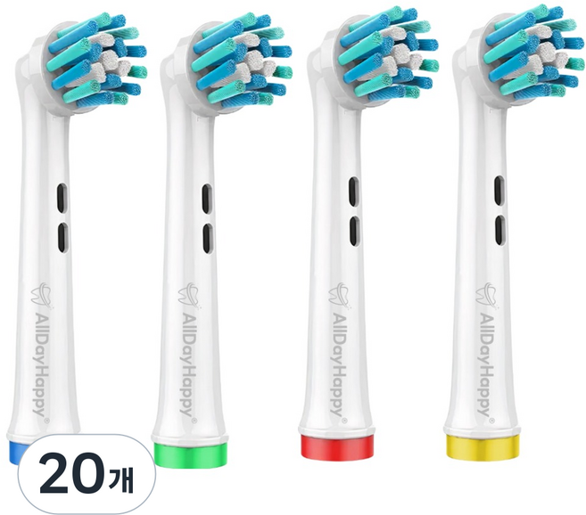 Alldayhappy EB-50X 歐樂B 電動牙刷 相容刷頭, 20個, 白色, EB50-X