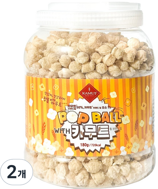 KAMUT 古代穀物爆米花 Brand Meal, 2個, 180g