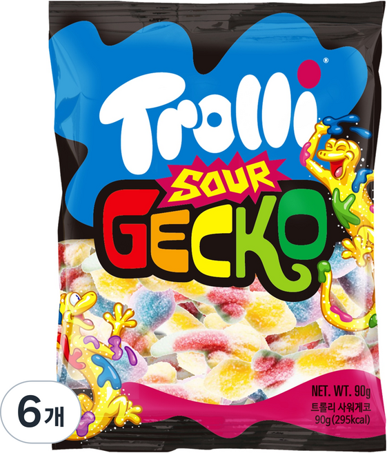 Trolli 酸味蜥蜴軟糖, 90g, 6個