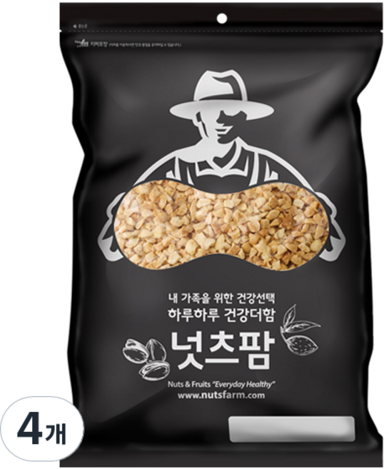 NUTS FARM 美國產烤花生碎, 1kg, 4個