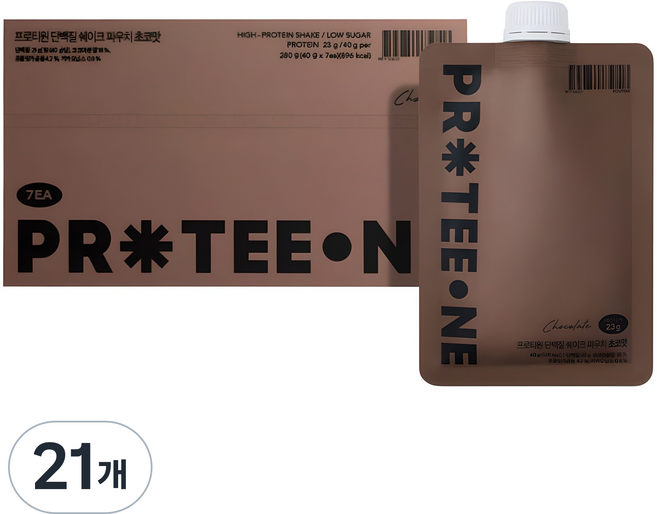 proteeone 蛋白質奶昔隨身包 巧克力口味, 40g, 21個