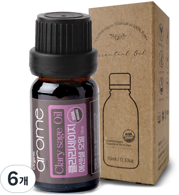 芳香快樂鼠尾草精油, 10ml, 6個