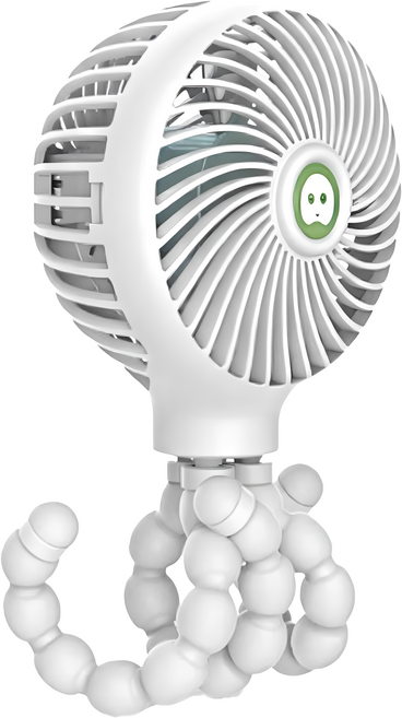 ecoomi 八爪魚小風扇 嬰兒車風扇, 1個, 象牙白