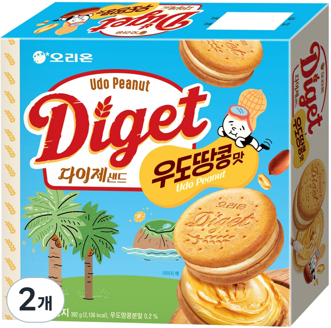 ORION 好麗友 Diget Sand 維他棒花生口味 8入, 2個, 392g