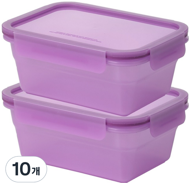Glasslock 格拉氏洛克 CHEF TOPF 可重複使用長方形保鮮盒, 1000ml, 10個