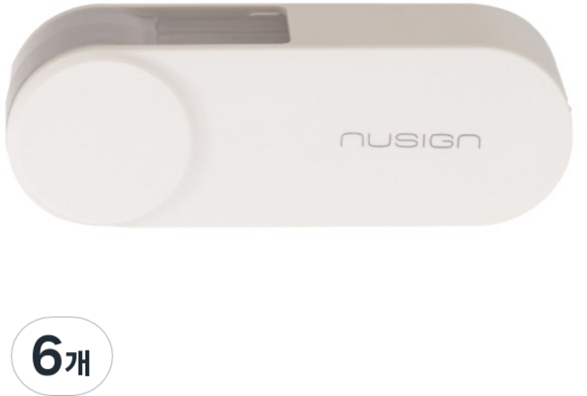NUSIGN 紐賽 Swing 折疊式旋轉型修正帶 5mm x 6m, 6個, 奶油白