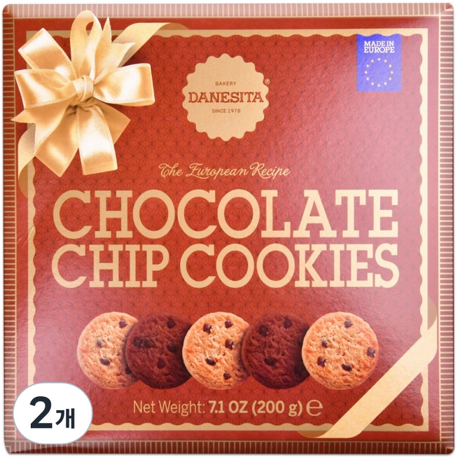 DANESITA Dancake 巧克力脆片餅乾, 200g, 2個