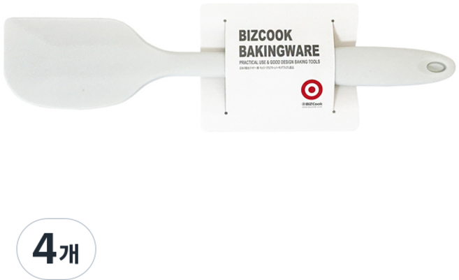 Bizcook 矽膠大刮刀, 白色, 4個