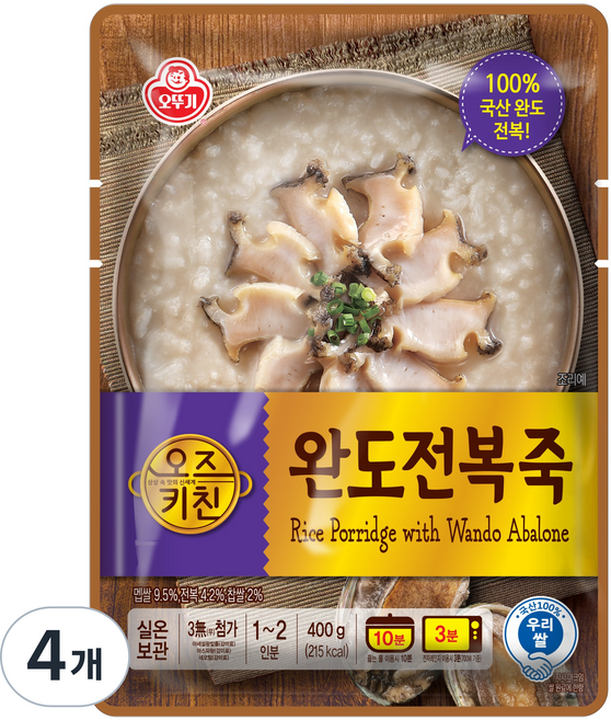 Oz Kitchen 莞島鮑魚粥, 400g, 4個