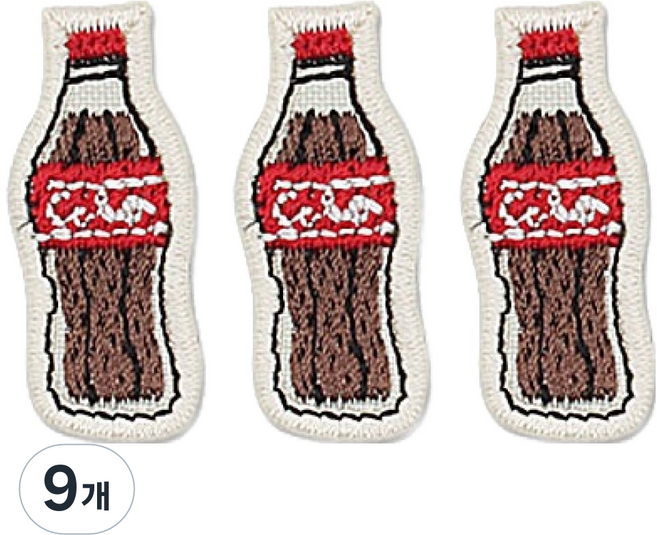 Button King 東大門鈕扣王 熱接著式刺繡布貼 Bincolla, 9個, 混合色