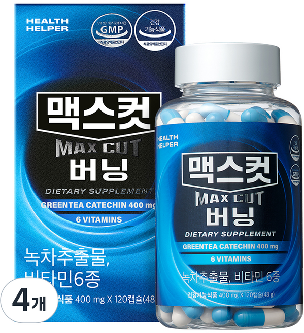 HEALTH HELPER Max Cut 燃燒, 120錠, 4個