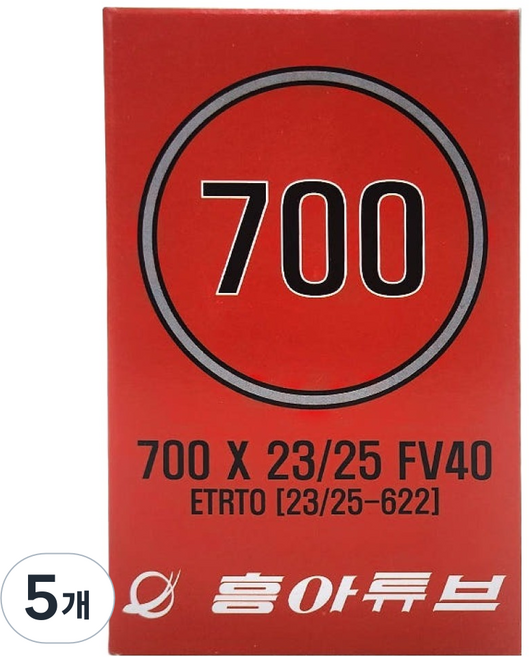 HUNG-A 法式自行車內胎 27 X 1 1/16 700 X 23/25 兩用, 5個