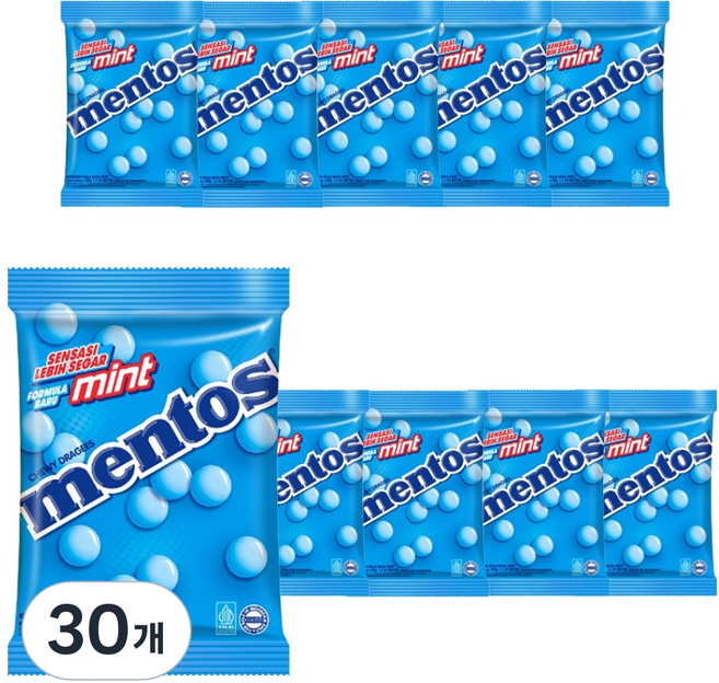mentos 曼陀珠 薄荷味, 135g, 30個
