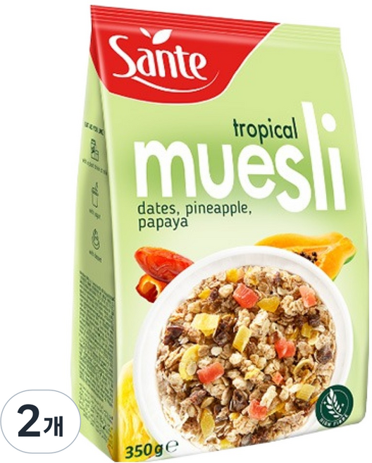 Sante 熱帶穀物麥片, 350g, 2個