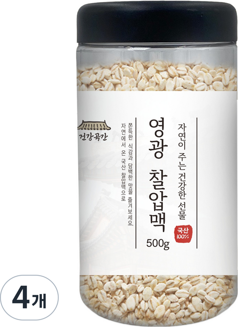 健康穀倉 韓國產靈光糯壓麥, 500g, 4個