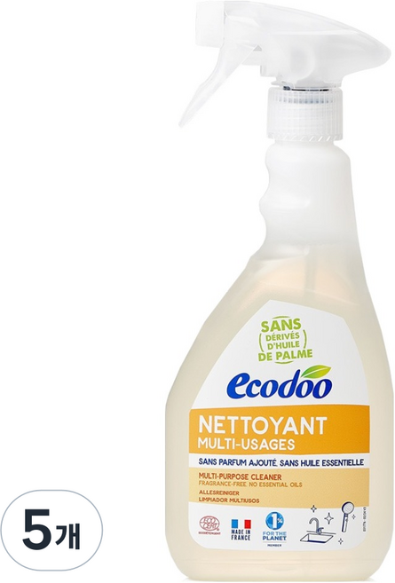 ecodoo 浴室清潔劑 無香, 500ml, 5個