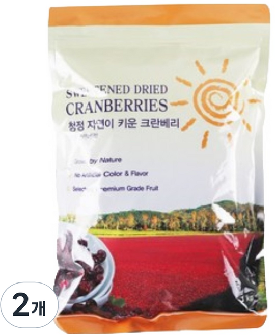 SIB 蔓越莓乾, 1kg, 2個