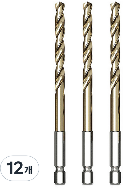 09n 六角柄鈷衝擊不鏽鋼鑽頭 2mm, 12個