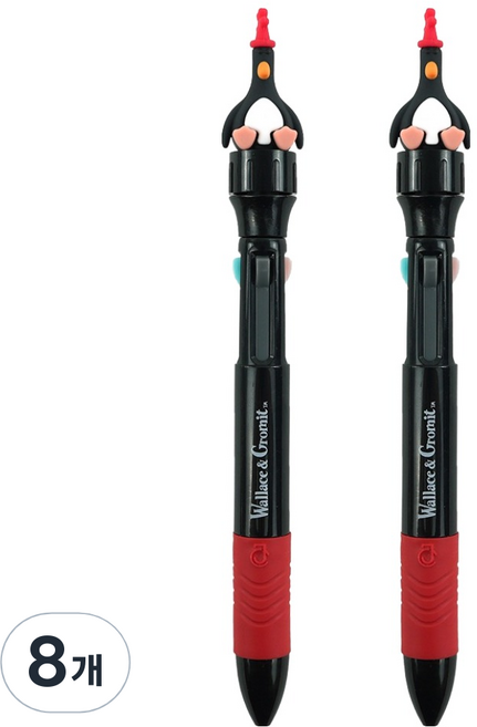 PINKFOOT W & G 公仔4色旋轉筆 麥格羅 0.5mm, 8個, 黑色