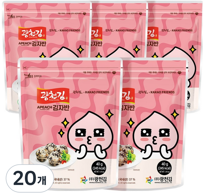 廣川海苔 Kakao Apeach 海苔酥, 20個, 40g