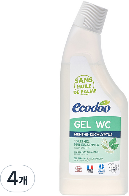 ecodoo 馬桶清潔劑 薄荷, 4個, 750ml