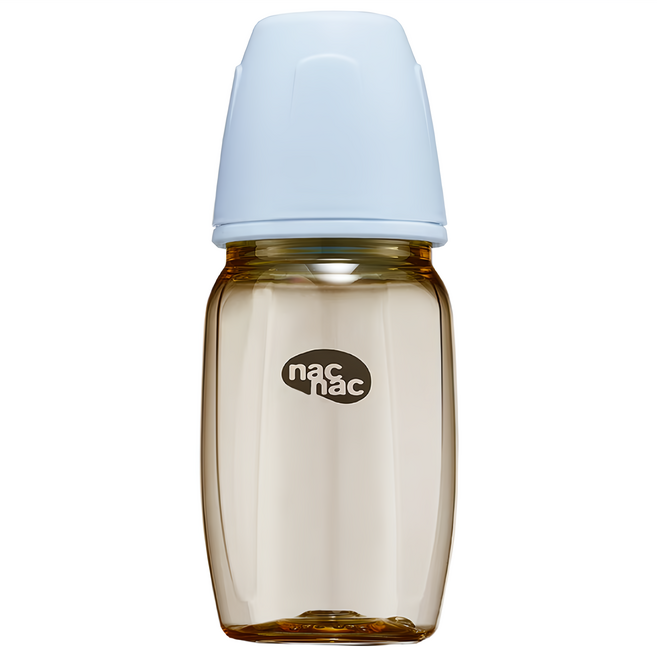 nac nac 妍心PPSU寬口奶瓶, 海洋藍, 1個, 270ml