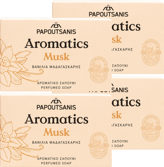 Aromatics 植萃麝香保濕沐浴皂, 100g, 4個