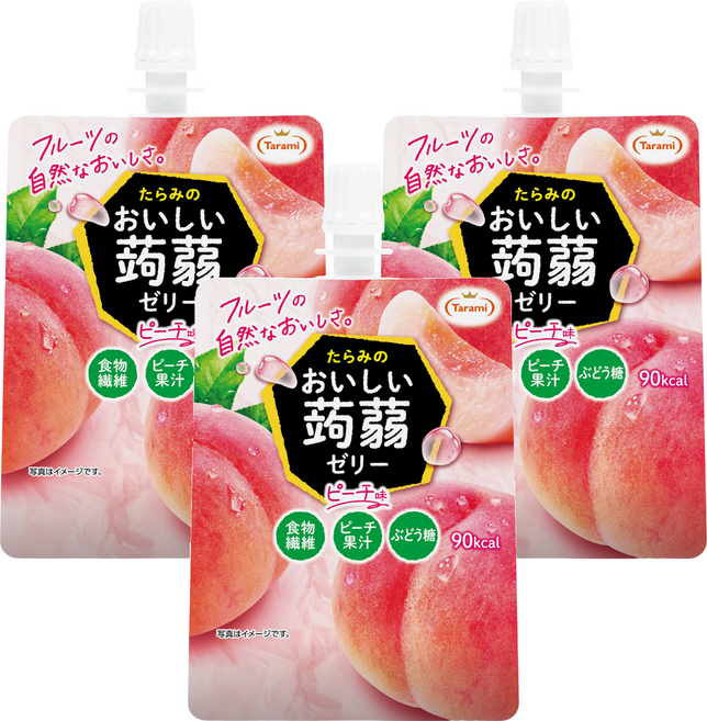 Tarami 達樂美 吸果凍 水蜜桃, 150g, 3個