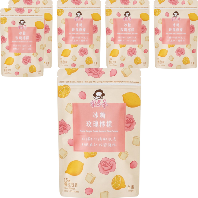 蜜思朵 NEW!冰糖玫瑰檸檬茶, 15顆, 17g, 6袋