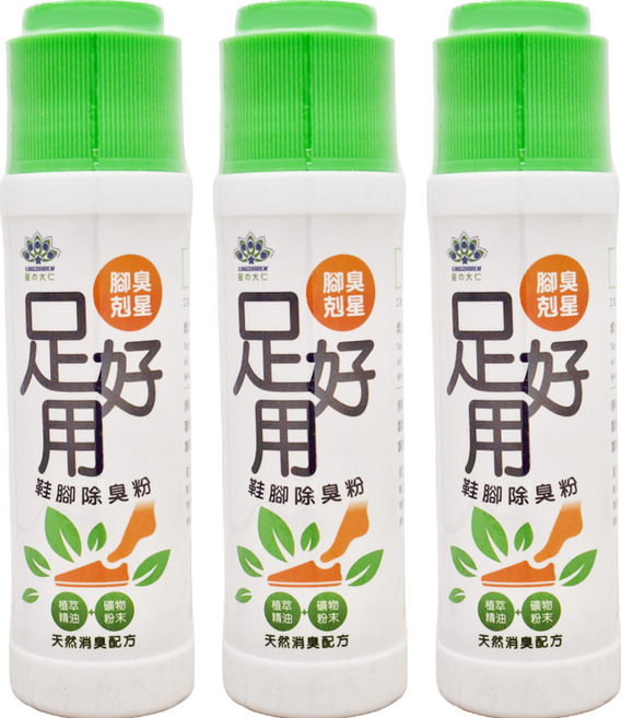 XINGDAREN 星大仁 足好用鞋腳除臭粉 尤加利 24S, 100g, 3瓶