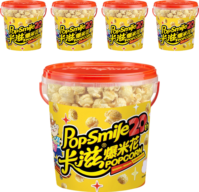 Pop-Smile 卡滋 爆米花 草莓煉乳, 150g, 5個