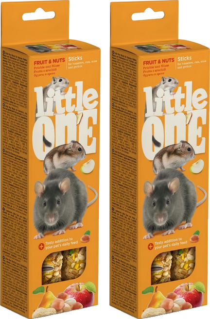 little onE 小動物點心 堅果磨牙點心棒 2入, 120g