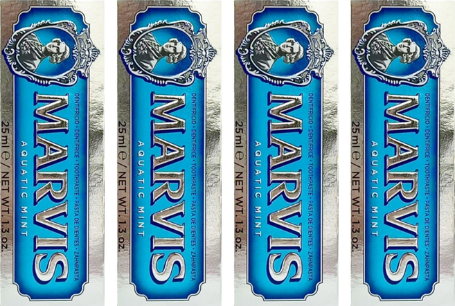 MARVIS 台灣公司貨 義大利精品牙膏 海洋薄荷, 4個, 25ml