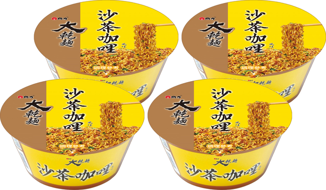 維力 大乾麵 沙茶咖哩風味 105g, 4個裝