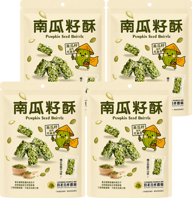 宮北合作農場 南瓜籽酥, 100g, 4個