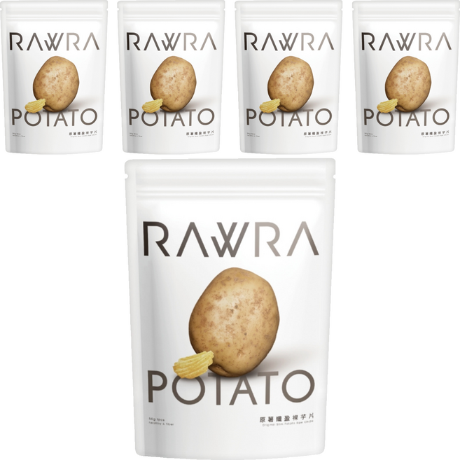 RAW 裸 原薯纖盈 裸芋片, 50g, 5個